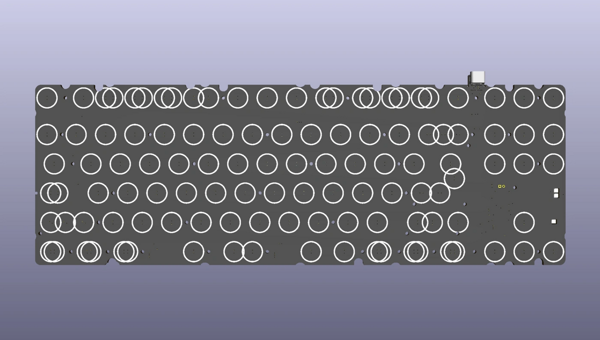 KUSH80 EC PCB with H87/H88 layout support and USB connector